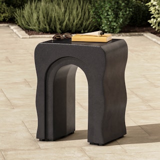 Bixby Outdoor Concrete Side Table - Sea Black