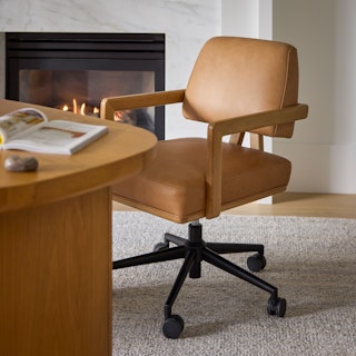 Aquila Leather Office Chair - Charme Tan