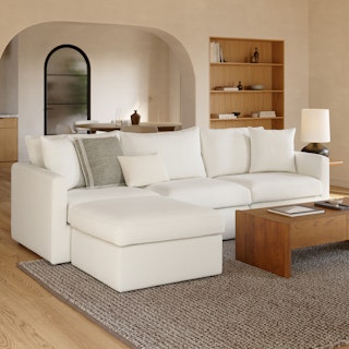 Lenae 104.5" Reversible Modular Sectional - Savoy Ivory